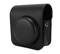 Fdit Bolso de Cámara Instantánea con Correa para el Hombro Funda Protectora Retro de Cuero PU con Patrón Litchi para (Black)