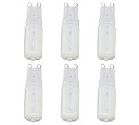 Fdit Bombilla LED G9 Regulable 7W 32LED, Luz de Protección Ocular Pequeña de 6 Piezas (Luz Natural 220V)