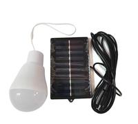 Fdit Bombilla LED Solar de Emergencia Luz Solar para Exteriores Bombilla para Exteriores Lámpara para con Batería de 900 MAh y Gancho para Acampar Emergencia por Corte de (Soga)