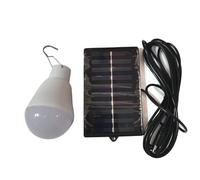 Fdit Bombilla LED Solar de Emergencia Luz Solar para Exteriores Bombilla para Exteriores Lámpara para con Batería de 900 MAh y Gancho para Acampar Emergencia por Corte de (gancho)