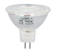 Fdit Bombilla MR16 de 5W COB LED Regulable, Foco con 420LM RA80, ángulo de Haz de 24 Grados para Iluminación Empotrada en Riel de Techo (Luz blanca pura 6000-6500k)