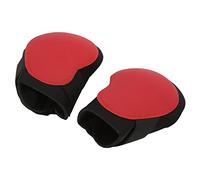 Fdit Botas de Soporte para Caballos con Carcasa de PU, con Cojín Interior Elástico, para Competición de Entrenamiento de Rendimiento Ecuestre (Patas traseras Rojas Medio)