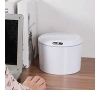 Fdit Bote de Basura con Sensor de Escritorio Mini Cesto de Basura Automático con Tapa Plegable Inteligente Sensor Rápido de 0,25 S Recargable por USB para Escritorio de Oficina (WHITE)