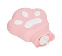 Fdit Botella de Agua Caliente de Silicona con Pata de Oso para Dolores Musculares y Alivio del Dolor, Botella de Agua Caliente Portátil de Invierno para Uso en la Oficina (PINK)