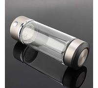 Fdit Botella de Agua de Hidrógeno, Taza de Vidrio de Borosilicato con Carga USB Portátil con Concentración de Hidrógeno de 0,6-1,3 Ppm, para Viajes de Oficina a Casa