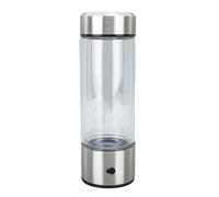 Fdit Botella de Agua Rica en Hidrógeno, Taza Generadora de Vidrio de Borosilicato Alto de 420ml para Oficina en Casa con Tapa Segura