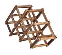 Fdit Botellero Plegable, Armario para Vino de Madera de Pino for Bar en Casa (6PCS)