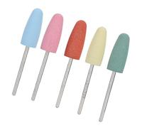 Fdit Brocas de Taladro de Goma Establecida Accesorio de Rebabas de Pedicura Eficiente para el Pulido de Uñas, 5 Piezas/Set (171)