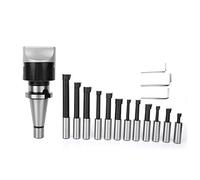 Fdit Cabezal de Boliche Duradero para el Kit de Herramientas de Fresado CNC, Varilla de Perforación F1-18, Caja de Almacenamiento Cómoda, 75 Mm de Diámetro (NT40-F1-18-12PCS)