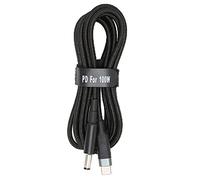 Fdit - Cable de carga para ordenador portátil (100 W, Dual Chip PD USB Tipo-C, entrada macho a CC, cable de carga de alimentación macho, 5,5 x 2,1 Mm(JD0608-2 (2 metros)