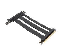 Fdit Cable de Extensión PCI E 4.0 X16 de Alta Velocidad Adaptador de 90 Grados para Plataformas de Juegos Extensión GPU Negro (20 centímetros)