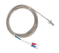 Fdit Cable de Temperatura K 6 BSW Termopara Cable de Rosca Estructura Simple 1-5 M de Largo (#3)