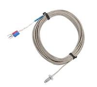 Fdit Cable de Temperatura K 6 BSW Termopara Cable de Rosca Estructura Simple 1-5 M de Largo (#5)
