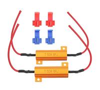 Fdit Cable Decodificador de Resistencia de Carga de Alta Potencia, 50W, 8 Ohm, Elimina el Parpadeo de la Bombilla para Luces LED, 2 uds.