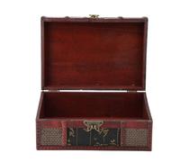 Fdit Caja de Almacenamiento, Caja Organizadora de Joyas de Madera Vintage de Tamaño Pequeño con Elegante Patrón de Sello de Loto de Estilo Chino para Recuerdos de Documentos (madera)