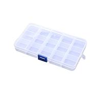 Fdit Caja de Almacenamiento de Plástico Transparente, Organizador de Múltiples Compartimentos, Contenedor de Artículos Pequeños con Divisores Ajustables para Joyería, Cuentas, Tuercas (plastico 2)