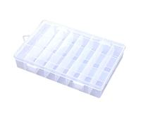 Fdit Caja de Almacenamiento de Plástico Transparente, Organizador de Múltiples Compartimentos, Contenedor de Artículos Pequeños con Divisores Ajustables para Joyería, Cuentas, Tuercas (plastico 3)