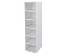 Fdit Caja de Almacenamiento de Zapatos Plegable, Cajas de Zapatos Transparentes, Organizador Compacto Apilable para Armario, PP, PS (6 Capas)