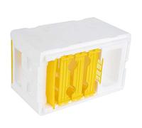 Fdit Caja de Apareamiento de Abeja Reina Caja de Cría de Plástico de Espuma con Puerta Antiescape de Alimentación para Apicultura Apis Mellifera Herramientas de Apicultor