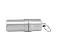 Fdit Caja de Cigarros, Caja de Cigarrillos de 10 Palos de Acero Inoxidable de Cuerpo Delgado Resistente Al Agua con Llavero para Regalo (Plata)