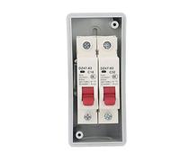 Fdit Caja de Distribución Impermeable Estructura Avanzada Retardante de Llama MCB Tipo C para Uso en Exteriores Taller Oficina en Casa Garaje ABS PC 2 Vías IP65 (16A 32A)