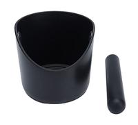 Fdit Caja de Golpe de café Negra Oblicua, Contenedor de café de Gran Capacidad con Barra Extraíble para Tiendas de Cocina Familiares y Bar