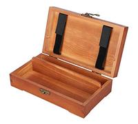 Fdit Caja de Lápices Cuadrada de Madera para Decoración del Hogar, Estuche de Papelería para Traje de Boceto y Joyería