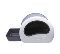 Fdit Caja de para Gatos con Capucha Grande, Caja de Cerrada con Bandeja Inferior Estilo Cajón de Doble Entrada para Gatos Grandes de Más de 8 Kg Control de Olores