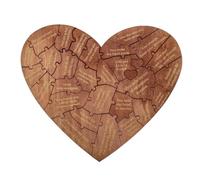 Fdit Caja de Rompecabezas de Amor de Madera, Rompecabezas de Corazón de 28 Piezas con Razones Grabadas Te Amo, Regalo Romántico de Aniversario para Parejas, Esposo, Esposa, Novio,