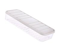 Fdit Caja para Bolas de Masa Hervida para Frigorífico, Soporte para Bolas de Masa Hervida, Bandeja para de, Contenedor Rectangular para Almacenamiento de Alimentos, (pequeño blanco)