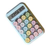 Fdit Calculadora Científica con Llave Mecánica, Pantalla LCD de 10 Dígitos con Botones Coloridos, Calculadora con Pilas para Exámenes Escolares, Trabajo de Oficina, 3,74 X 5,91 (Blue)