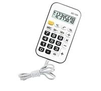 Fdit Calculadora Pequeña, Mini Calculadoras Básicas Livianas Portátiles para Estudiantes, útiles Escolares de Oficina, Estuche de ABS con Cuerda de Moda para Matemáticas Básicas Diarias (Black)