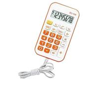 Fdit Calculadora Pequeña, Mini Calculadoras Básicas Livianas Portátiles para Estudiantes, útiles Escolares de Oficina, Estuche de ABS con Cuerda de Moda para Matemáticas Básicas Diarias (Orange)