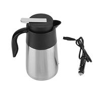 Fdit Calefacción de Automóvil Tetera, Caldera de Agua de Hervidor de Agua de Acero Inoxidable, Olla Eléctrica de Viaje de 1300 Ml, Adaptador de Automóvil de 12V/24 (Sedán de 12v)