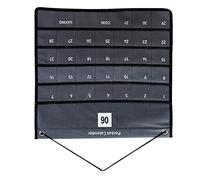 Fdit Calendario de Bolsillo para Colgar en la Pared para Organizar Planes Mensuales Bolsa de Almacenamiento de Tela No Tejida Duradera para Dormitorio, Sala de Estar, Oficina, 44x42 Cm (GREY)