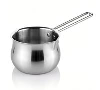 Fdit Calentador de Mantequilla de Acero Inoxidable, Olla Pequeña de 800 Ml con Boquilla Antigoteo, Cómodo para Derretir Mantequilla, Leche, Salsa de café en una Estufa Eléctrica de Gas