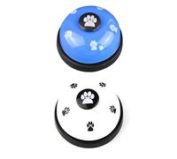 Fdit Campana de Entrenamiento para Perros, Paquete de 2, Campana de Llamada para Mascotas con Estampado de Garra con Base Antideslizante para Timbre de Comunicación para Perros y Gatos, (Blanca y