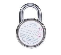 Fdit Candado de Combinación Giratoria Cerradura de Código de Dígitos Carcasa de Aleación de Zinc Código Fijo Inmutable Forma Redondeada Exquisita Segura con Manual en Inglés para Caja