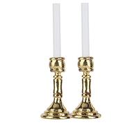 Fdit Candelabro Dorado para Casa de Muñecas Escala 1:12, Decoración de Juguete de Metal en Miniatura, Pequeño y Realista para la Sala de Estar de la Casa de Muñecas, Apto para Edades de 6 Años en