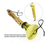 Fdit Cargando una Herramienta de Tela de Limpieza de Clarinete de Saxofón Duradero para un Tubo en un Secado Rápido Limpio e Hidrofílico para Jugadores de Saxo, Material de Fibra, 3 Colores (YELLOW)