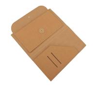Fdit Carpeta de Archivos de Viaje de Papel Kraft, Diseño de Bolsillo Doble de 4,33x8,27 Pulgadas con Cierre Elástico para Organizador de Recarga de Diario de Cuaderno de Viajeros (Estándar 2 en 1)