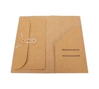 Fdit Carpeta de Archivos para Cuaderno de Viajeros de Papel Kraft de 4,33 X 8,27 Pulgadas, con Diseño de sobre de Doble Bolsillo, para Organización de Diarios de Viajes y Almacenamiento (Estándar 2