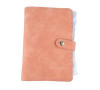 Fdit Carpeta de Efectivo A6, Organizador de Cuero Sintético con 12 Bolsillos con Cremallera y Anillos de Acero, Soporte Compacto para Billetes para Documentos de Viaje, Tarjetas, (PINK)