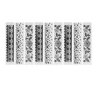 Fdit Carpeta en Relieve de 9 Piezas, Plantilla en Relieve Convexa Cóncava de Plástico para álbum de Recortes de Tarjetas, con Manualidades de Papel para Sobres de Tarjetas de