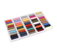 Fdit Carretes de Hilo de Coser de Poliéster, 50 Uds., Estilo de Desplazamiento, para Máquina de Coser a Mano con Estuche de Almacenamiento