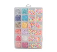 Fdit Cartas de Letras, Kit de Cuentas de Fabricación de Brazalete 2100 Piezas de 4 Mm Beeds Kit de Cuentas Acrílicas sin Decoración, Decoración de Aretes, Decoración de Aretes