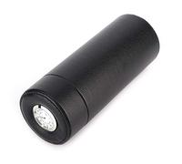 Fdit Case de Cigarros de Cuero, Caja de Cigarro de Madera Humidor Forrada de Madera de Cedro con de Humidificación Higrómetro para el Hogar y los Viajes (Black)