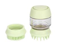 Fdit Cepillo de Baño para Mascotas con Material de Goma Suave y Diseño Dispensador de Gel de Ducha para Perros y Gatos, Peine de Masaje para el Cuidado (GREEN)