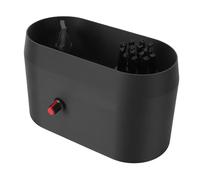Fdit Cepillo de Limpieza para café con Raspador y Caja Colectora Integrados para Portafiltros, 18,0x11,4cm, de Plástico y Silicona