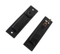Fdit Cerradura de Embutir para Puerta Corredera, Pestillo de Manija Empotrada Invisible de Aleación de Zinc con 2 Llaves, para Herrajes para Muebles de Madera, Armario de Baño, Puerta (BLACK)